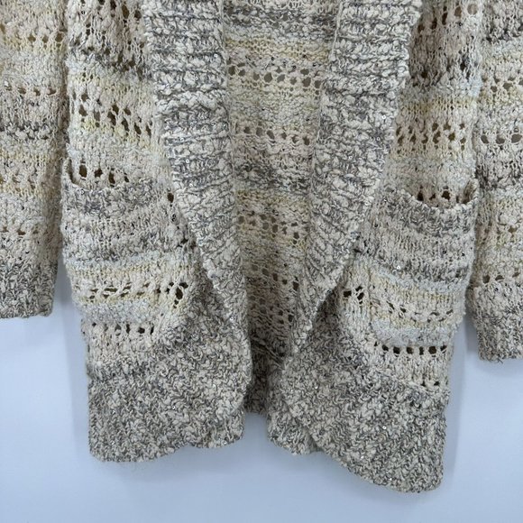 Knitted & Knotted Anthropologie Soubrette Marled Sequin‎ Chunky Cardigan Size S - Picture 4 of 8